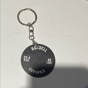 Black Barbell  Keychain new